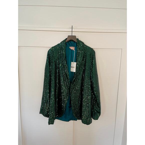 Show Me Your Mumu Dance Blazer Green Size Medium - Picture 2 of 4